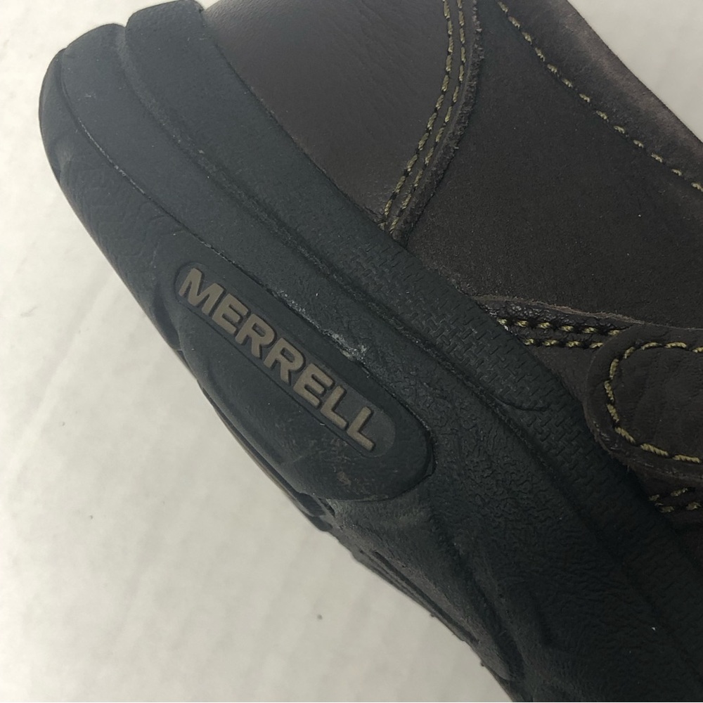 Merrell Shoes Womens 9 Dassie Buckle Brown Slip On Comfort Nubuck Leather - Picture 10 of 12